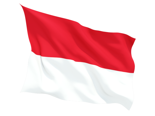 indonesia fluttering flag 640