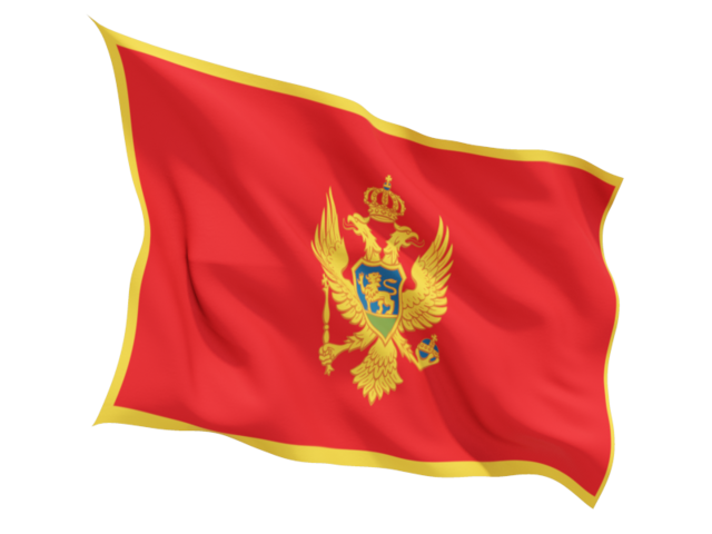 montenegro fluttering flag 640