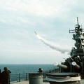 USS Wisconsin (BB-64) launching Tomahawk